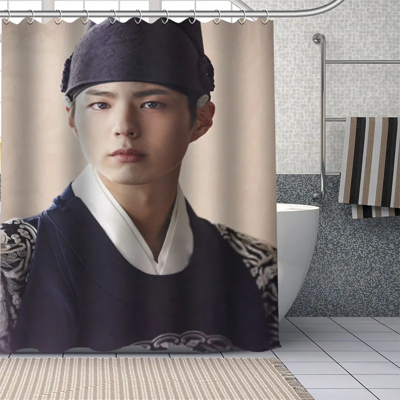 Park Bo Gum Shower Curtains Waterproof Fabric Bathroom Decoration Supply Washable Bath And Shower Curtain Custom