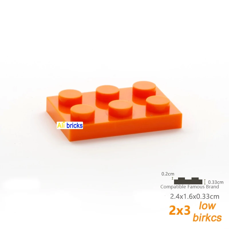 20pcs DIY Blocks Building Bricks 2X3 Educational Assemblage Construction 3021 Thin Figure Bricks For Children Compatible Brand