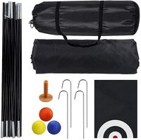 CRESTGOLF 2M/3M Golf Cages Golf Mats Practice Net Trainer Indoor Outdoor Hitting Net Set Golf Chipping Net Golf Training Aids