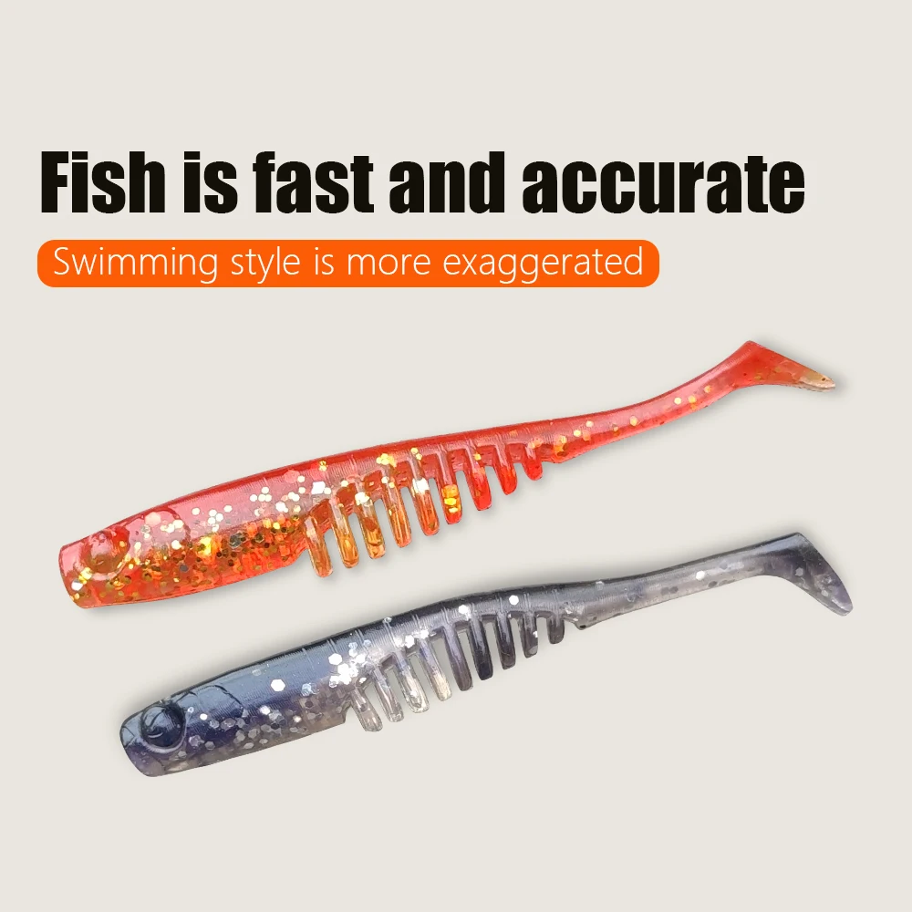 HAIMALUO Swimbait doble color cola en T para jigging - imagen 2