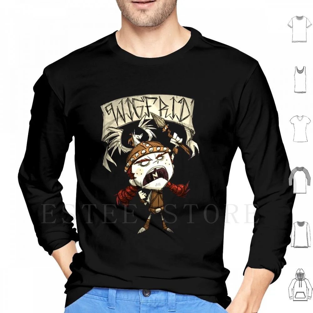 Wigfrid-Don't Starve Hoodies Manga Longa Não Roubo Dont Starve Wigfrid Video Games Pc Klei Games Ação Aventura