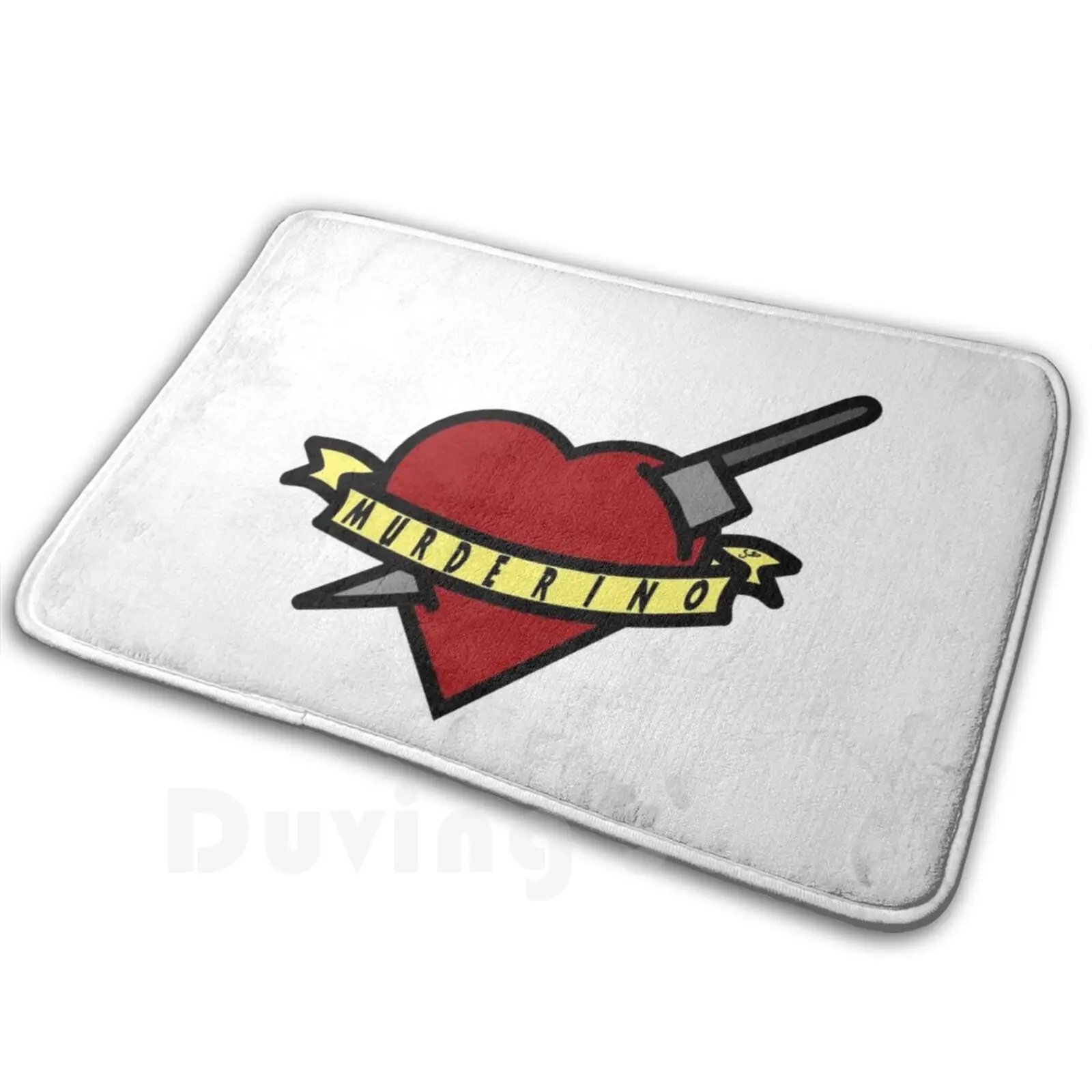 

Murderino Heart Carpet Mat Rug Cushion Soft Non-Slip Mfm My Favorite Murder Ssdgm Stay Sexy And Dont Get Murdered