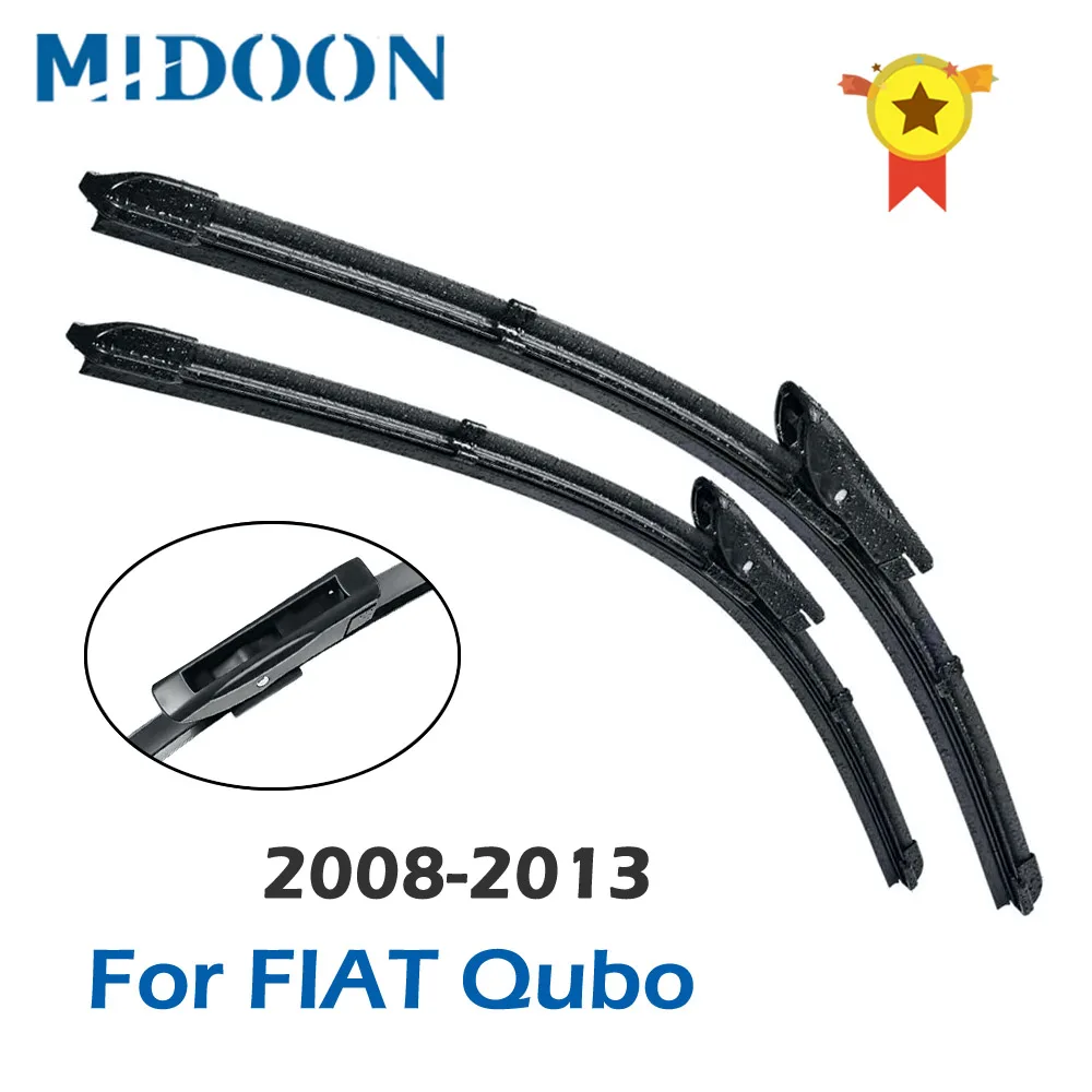 MIDOON Wiper Blades for FIAT Qubo Europe Model Fit Bayonet Arms 2008 2009 2010 2011 2012 2013