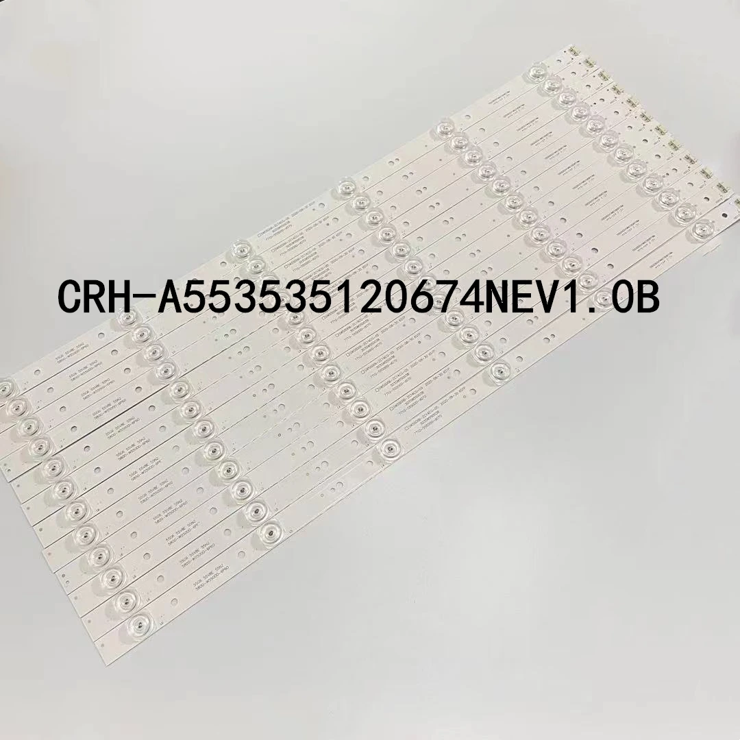 

12PCS/SET HI QUALITY LED Strips CRH-A553535120674NEV1.0B 6LED 3V CRH-A55 55INCH TV BACKLIGHT BAR