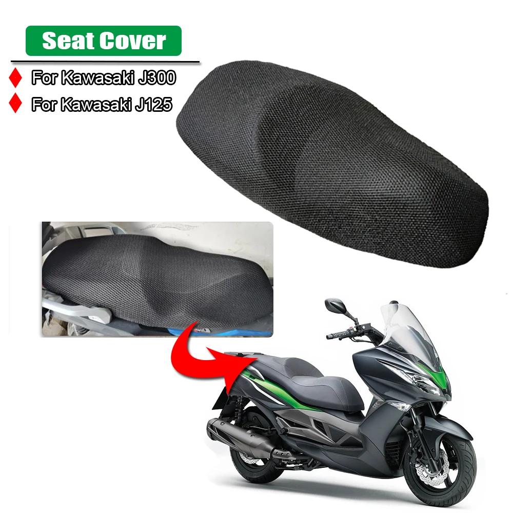 

For J300 J125 Rear Seat Cowl Cover Waterproof Insulation Net 3D Mesh Net Protector Motorcycle Accessories