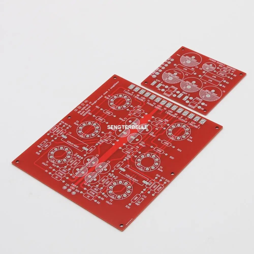 Hifi EL84 مجموعة لوحة مضخم صوت متوازية أحادية الطرف من الفئة أ (بدون أنابيب) مع مجموعة لوحة PSU