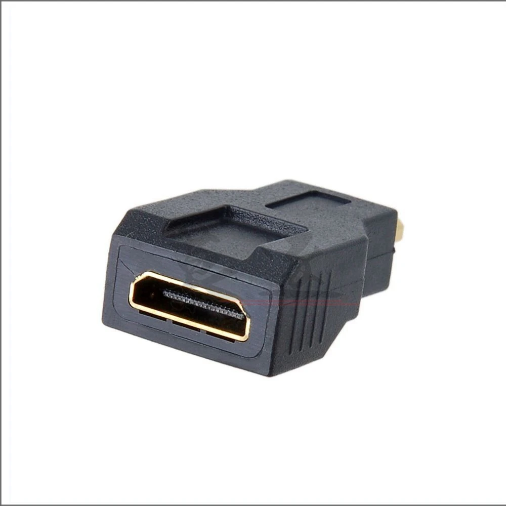 Universal Micro Hd-compatible To MINI Hd Cable Converter Adapter Connect To TV LCD HDTV Gold Plated Connection Black