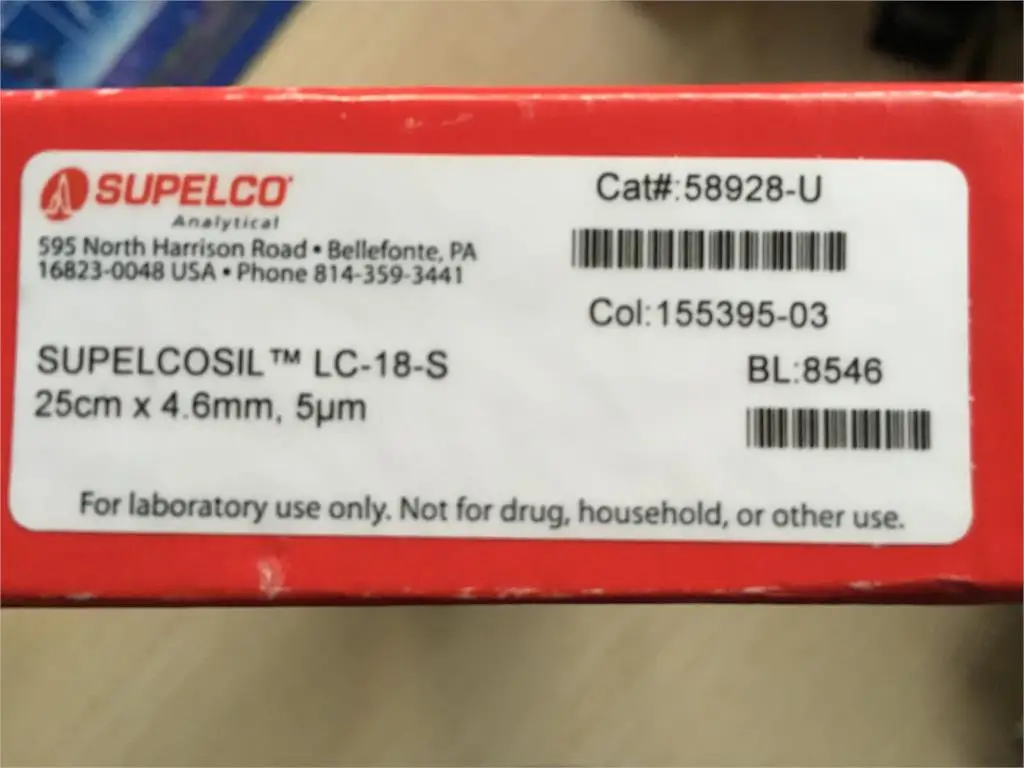 FOR 1Pcs Nucleoside Dedicated Analytical Column / Chromatographic Column 58928-U SUPELCOSIL LC-18 250 * 4.6mm5um