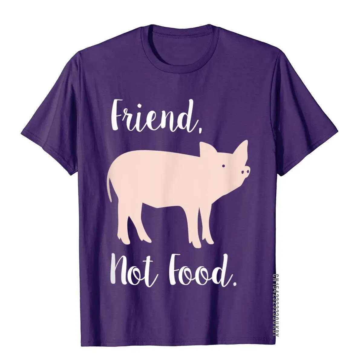 Vegan Shirt Friend Not Food Pig Animal Rights Gift Tops Shirts Faddish Novelty Cotton Adult Top T-Shirts Comics