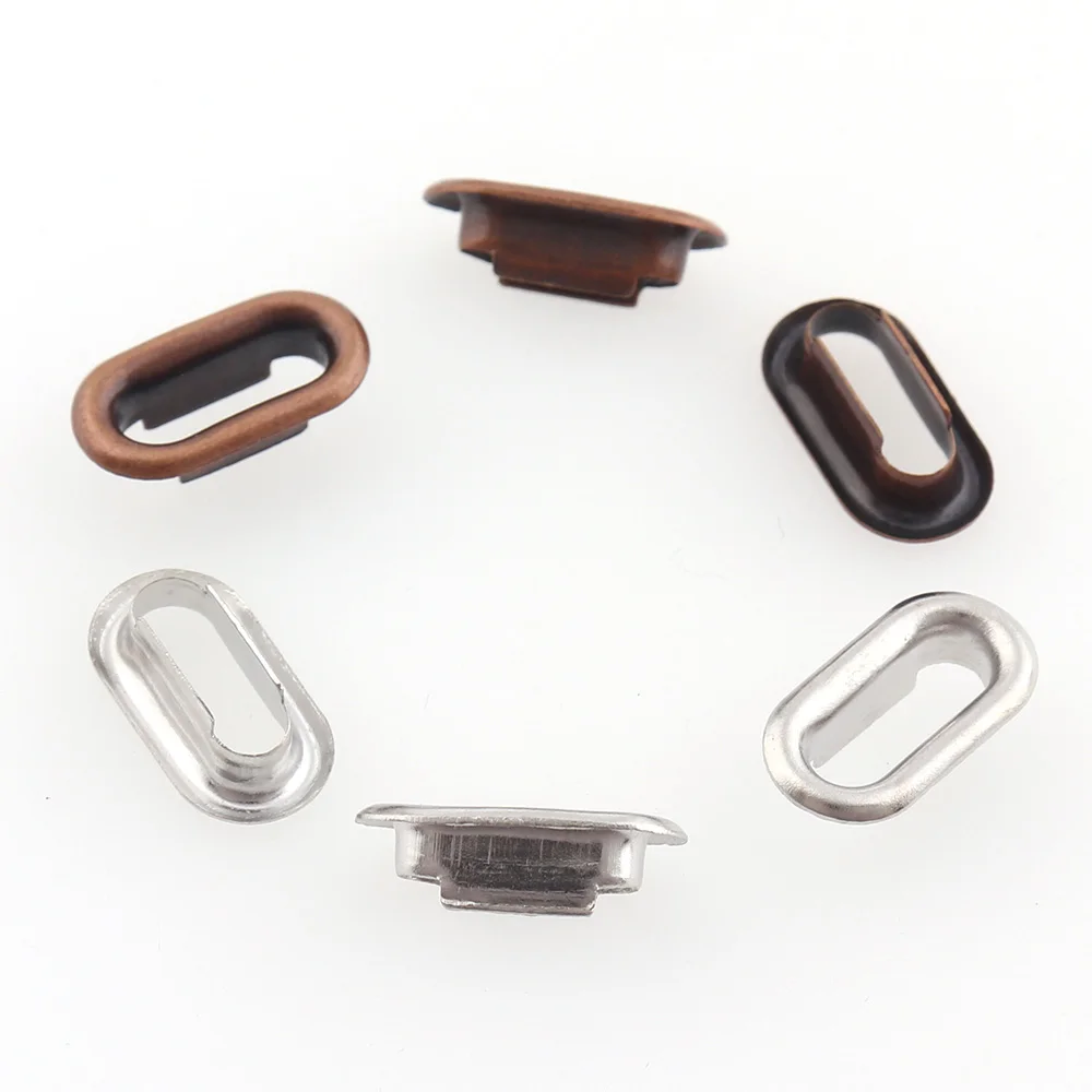 200sets Brass Oval Eyelets With Grommets Red copper 10mm for Leathercraft DIY Scrapbooking Shoes Cap Bag Tags Clothes Accessory