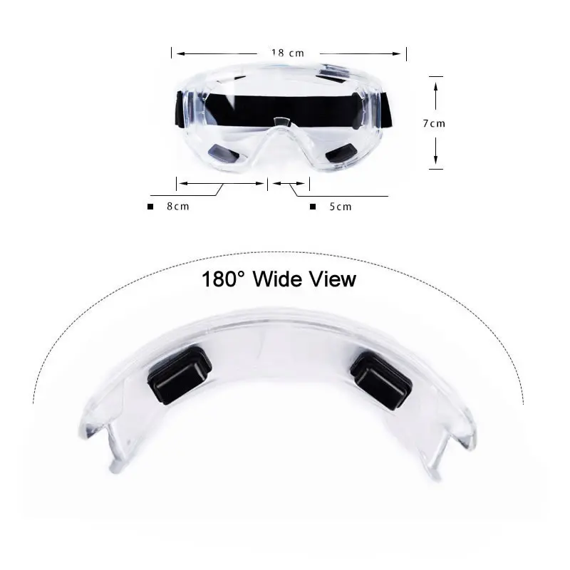 New Anti-Splash Safety Goggles Impact Resistant Windproof Anti-Dust Protective Glasses Wide View For Work DIY Daily Safety