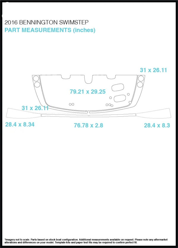 

2016 Bennington Swim Step Pad Boat EVA Teak Decking 1/4" 6mm