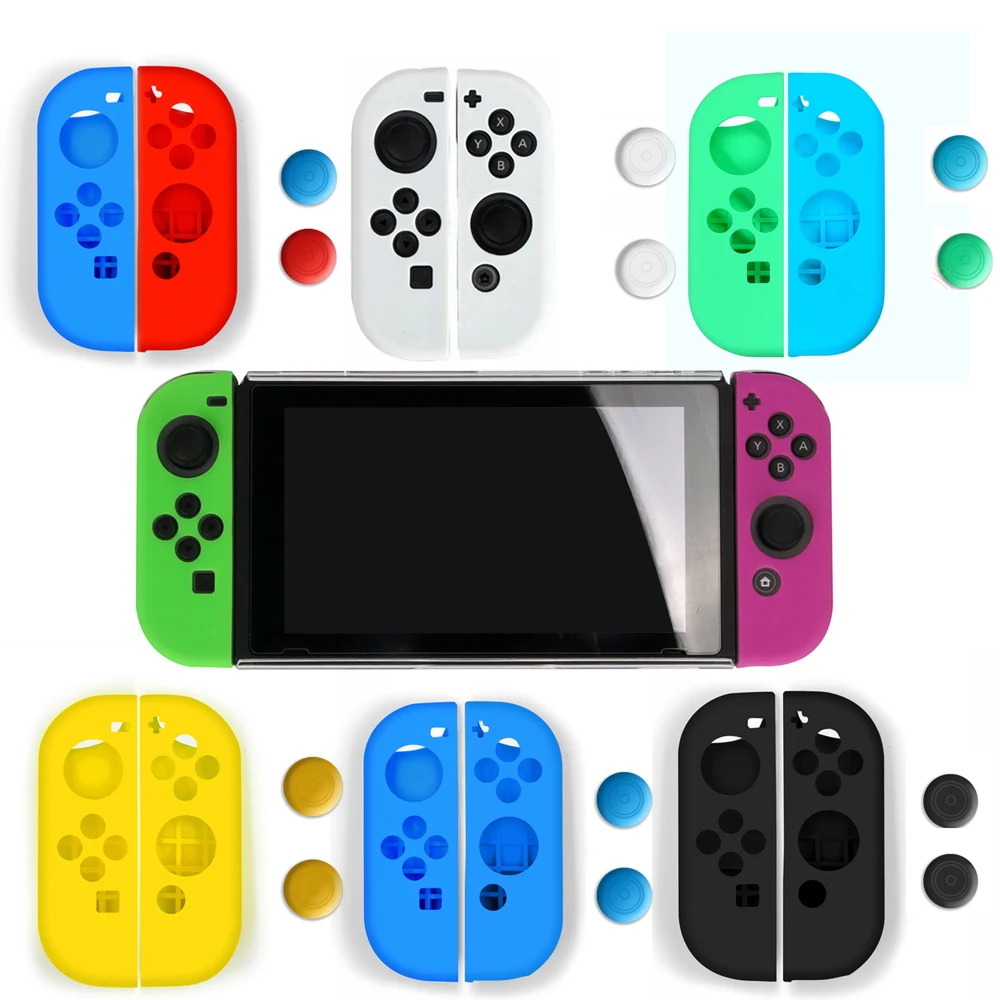 Thumb Stick Grip Cap Joystick Protective Cover Skin For Nintendo Switch Oled NS Joy-Con Controller Joycon Soft Silicone Case