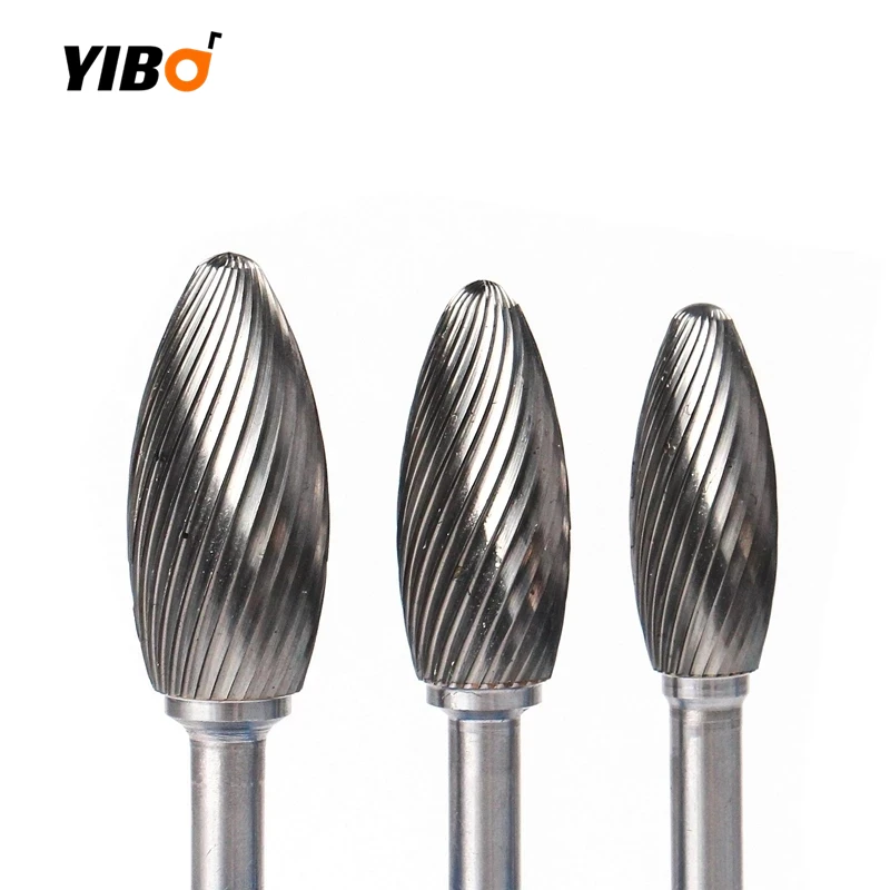 H Type Head Tungsten Point Burr Die Grinder Abrasive Tool Drill Milling Carving Bit Carbide Alloy Rotary File Tool