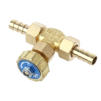 Elbow Brass Needle for Valve 8mm Propane Butane Gas Adjuster Barbed Spigots 1 Mpa P15F