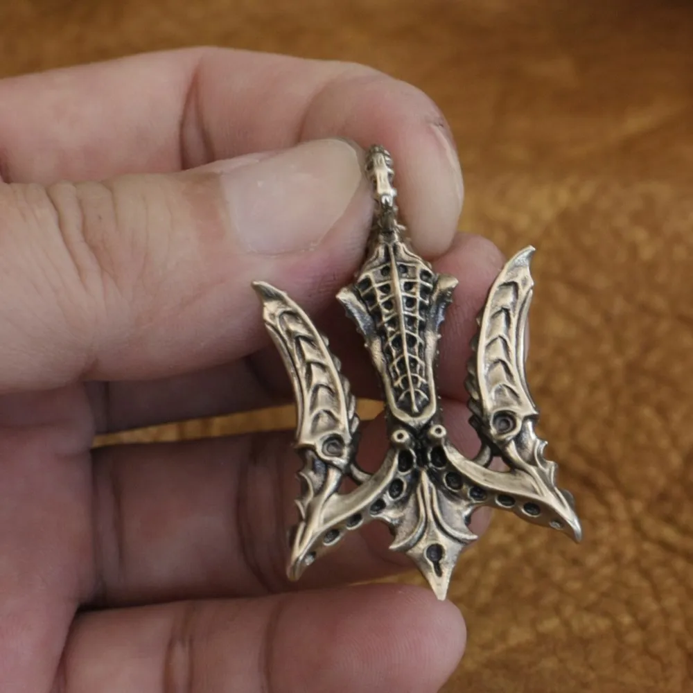 Cupronickel King of Sea Trident Mens Biker Punk Pendant CP242
