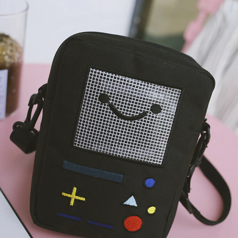 Women Casual Shoulder Bag Cute Girls Mini Nylon Robot Phone Purse Messenger Bolsas De Marca Funny Kawaii Crossbody Bags Mujer