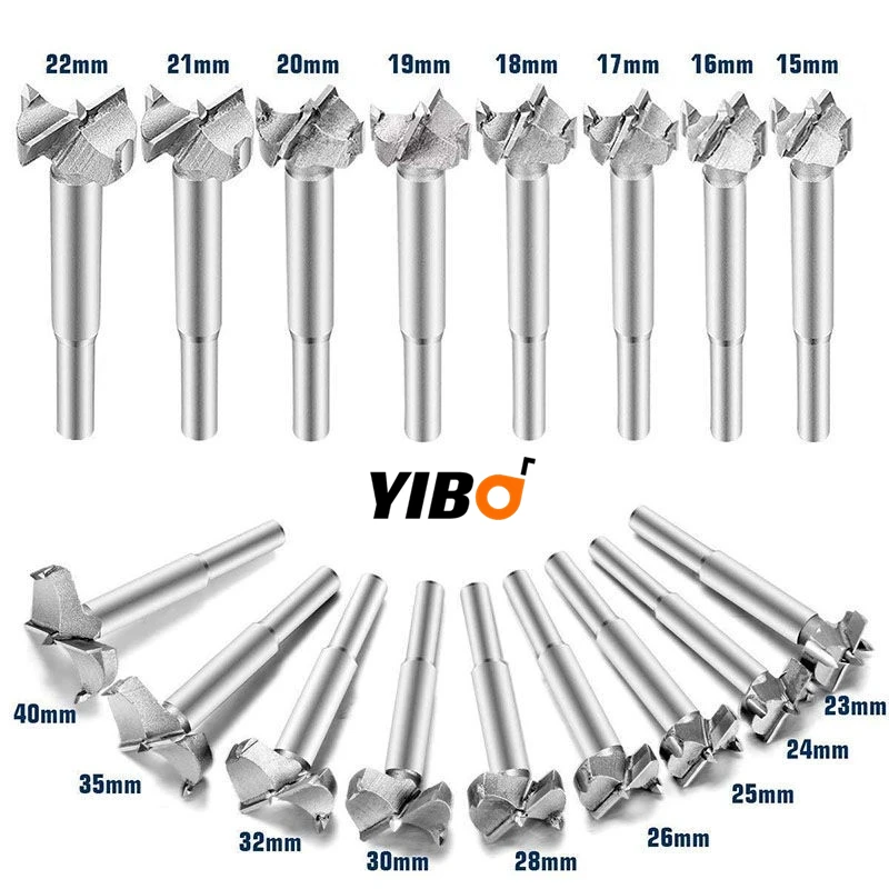 Woodworking Self Centering Hole Saw Tungsten Carbide Wood Cutter Tools Set Forstner Carbon Steel Boring Drill Bits 15mm-100mm