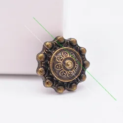 50PCS 14mm Biker Antique Brass Plated Flower Rivet Stud Spot Cone Fastener For DIY Leathercraft Bag Shoes Purse Belt Bracelet