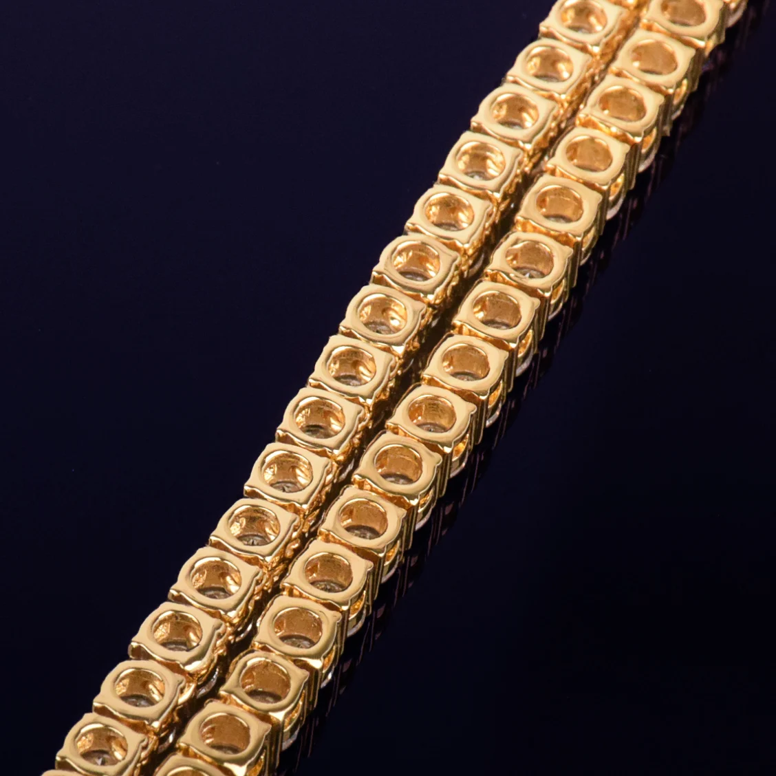 Gold Color Tennis Chain 4mm 5mm 6mm One Row Zircon Necklace Link For Men Women Hip Hop Jewelry