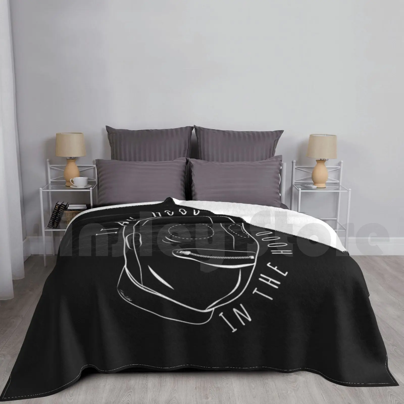 All Good In The Hood-Bdsm Funny Blanket For Sofa Bed Travel Bdsm Fetish Kinky Kink Leather Kinkster Sex