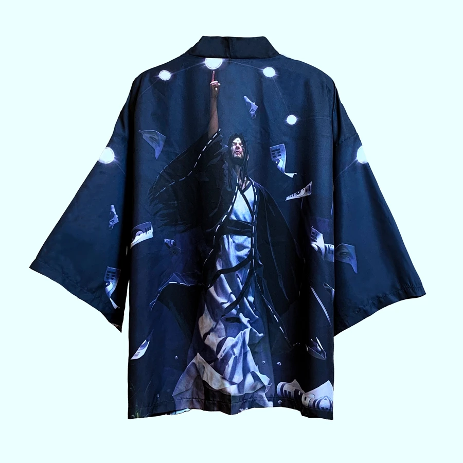 Kimono cardigan men Japanese obi male yukata men's haori Japanese samurai clothing traditional priest frock Japanese clothing