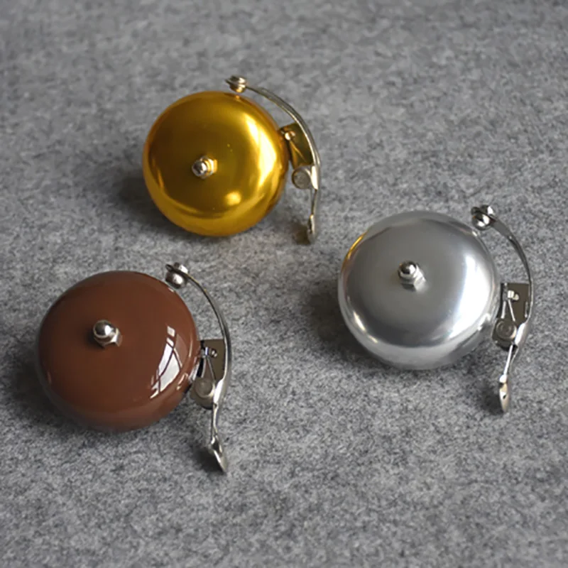 Retro Bike Bell British Aluminum Alloy Lid Silver Golden Chocolate Color Vintage Bicycle Crisp Ringtones Easy To Install Durable