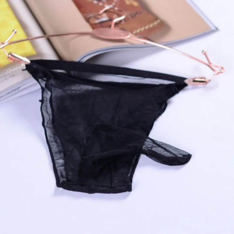 Hot Sale Men\'s Panties Exotic Man Sexy Underwear JJ Cover Transparent Thong Male Ultra Thin Briefs Sex Product Dropshipping