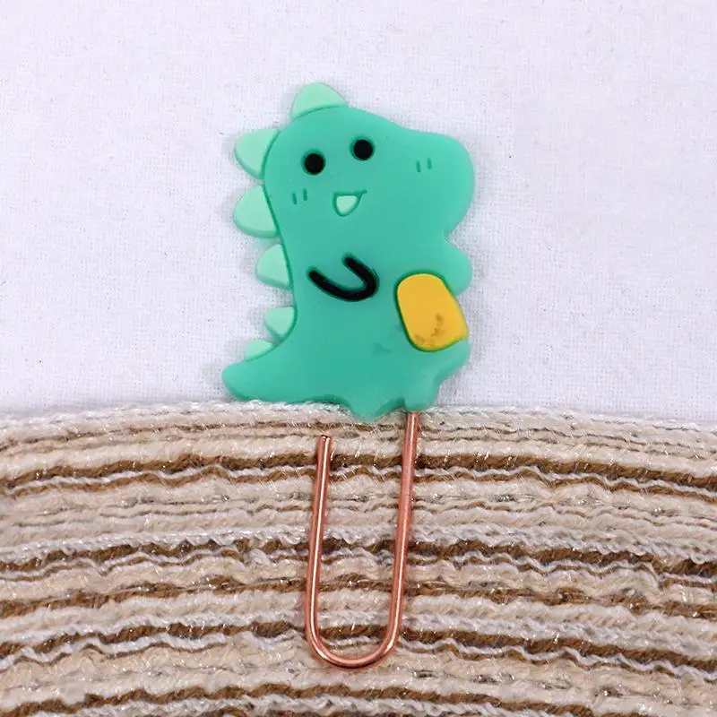 2 Pcs Paper Clip Cute Sunflower Office School Stationery Decorative Supply Kawaii Funny Bookmark Bear Dinosaur Avocado Daisy