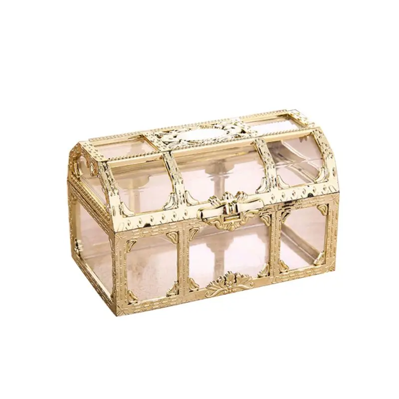 Wedding gold jewelry box sweet ring earrings necklace box case gift birthday party decoration wedding jewelry bead storage packa