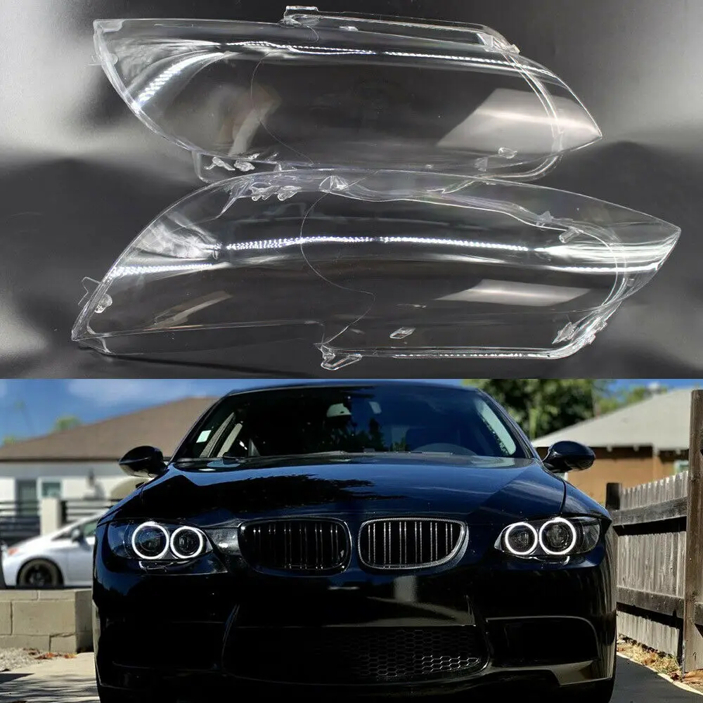 New Car Headlight Cover Clear Lens Replacement for BMW E92 E93 2006-2009 Pre-LCI M3 2008-2012