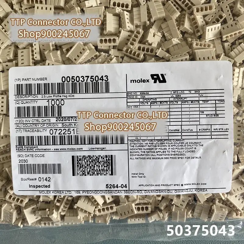 

100 шт./лот коннектор 5037-5043 50375043 5264-04 100% новый и оригинальный