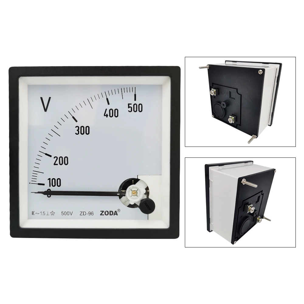 1PC 96-V 450V 500V ACโดยตรงAnalog Meterเครื่องวัดแรงดันไฟฟ้าAC Currentขนาด96*96มม.Voltmeter Voltimetro Pointer