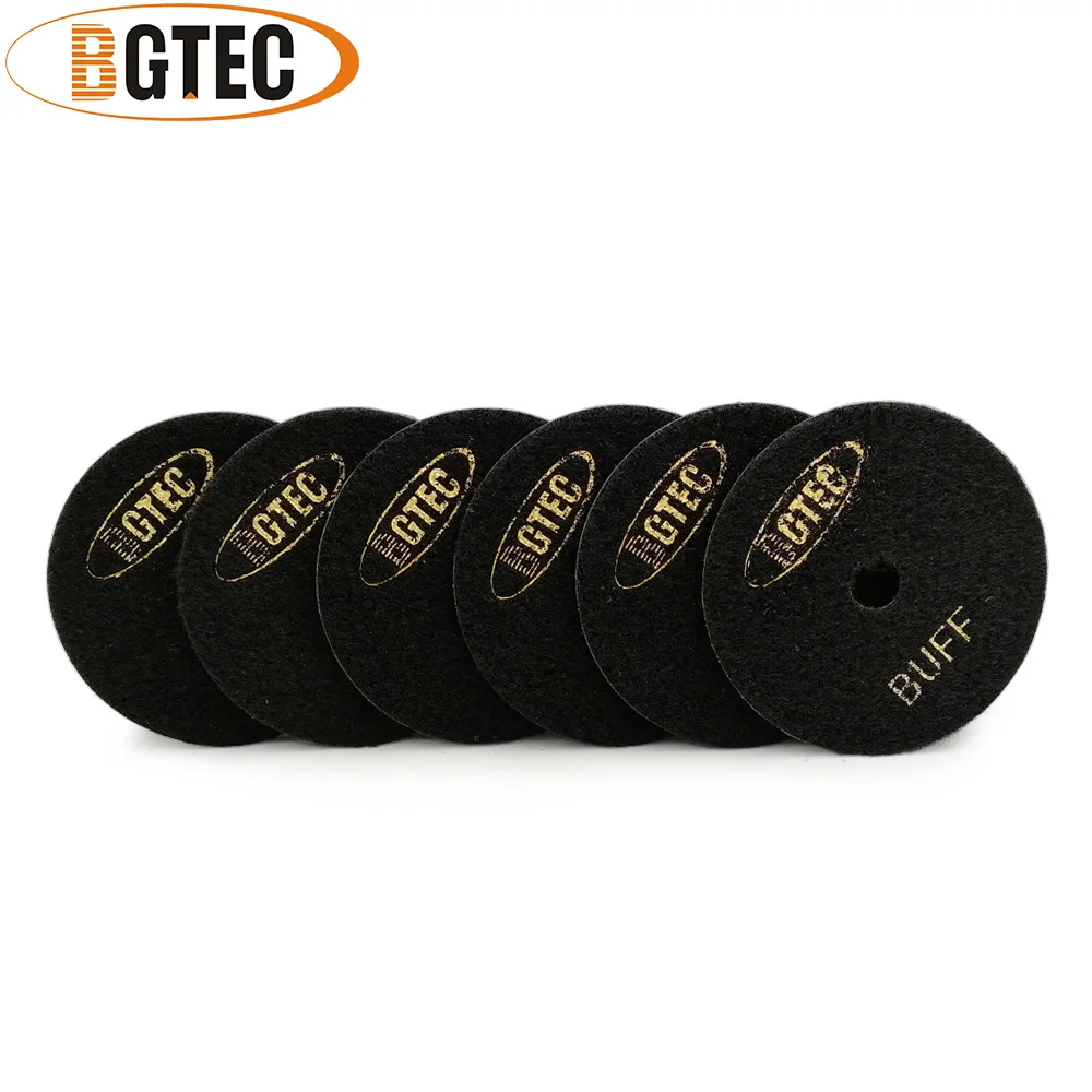 BGTEC 4-дюймовый 6 шт. # B-BUFF профессиональный алмазный гибкий полировальный диск с M14 пластиковой подложкой 100 мм шлифовальный диск из искусстве...
