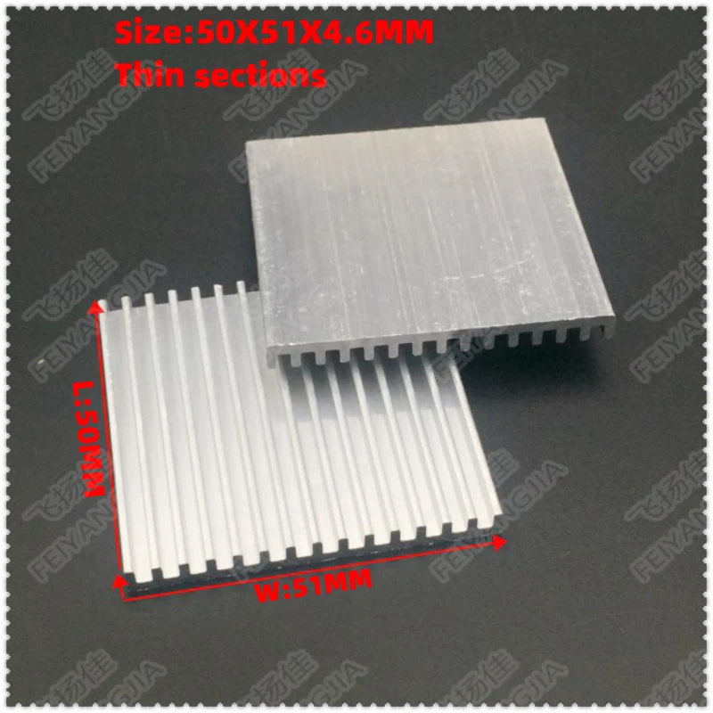 

3 free shipping LED radiator aluminum radiator electronic radiator module radiator plate 50*51* 4.6mm