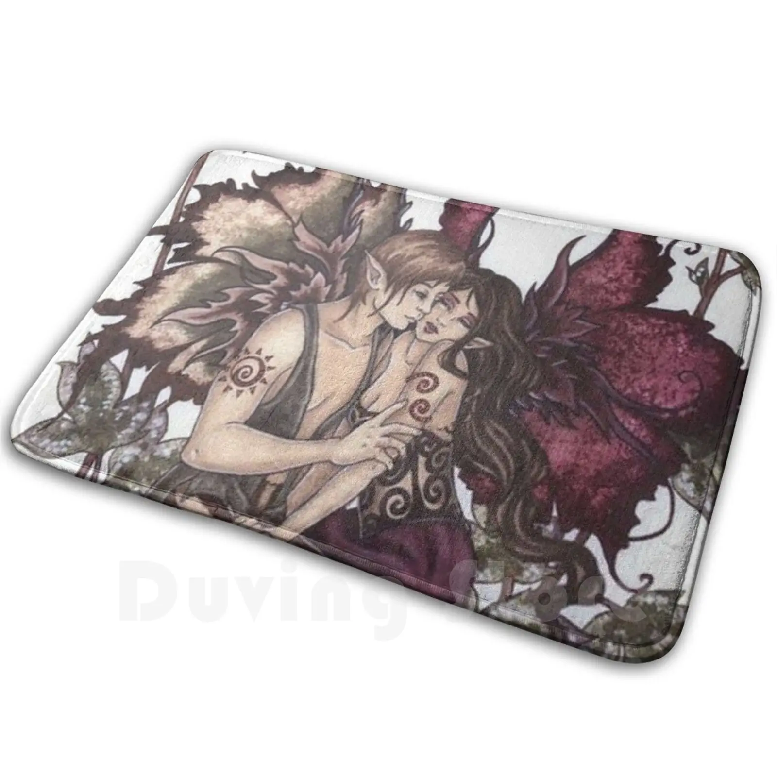 Lovers Mat Rug Carpet Anti-Slip Floor Mats Bedroom Fairy Fiction Amy Brown Amy Brown Art Angel The Fairy Sisters Companions