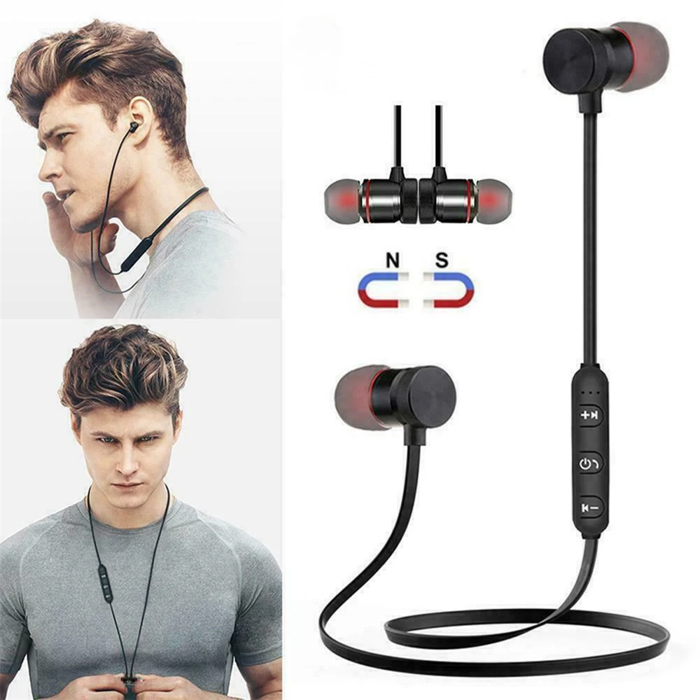 Magnetic Headphones In-Ear CSR4.1 BT Stereo Earphones Headsets Wireless Earbuds Built-In High Sensitivity Microphone Practical