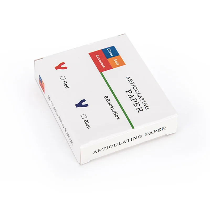 6books/Box Articulating Paper Double side Articulation Paper Blue&Red bite paper Dentist Materials dental laboratory material