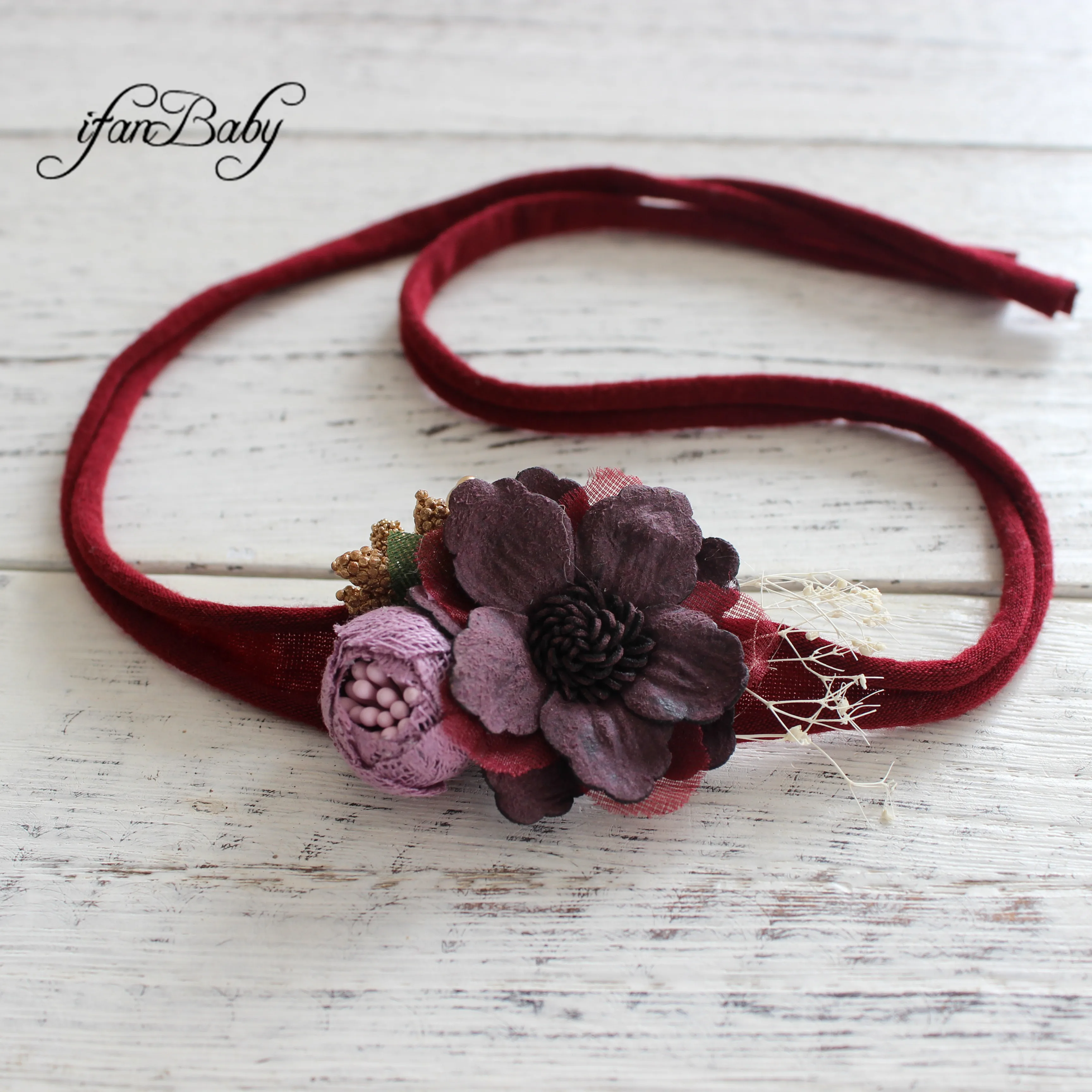 Accesorios para el cabello de Boutique, diadema Floral de nailon, elástica, diadema para bebé