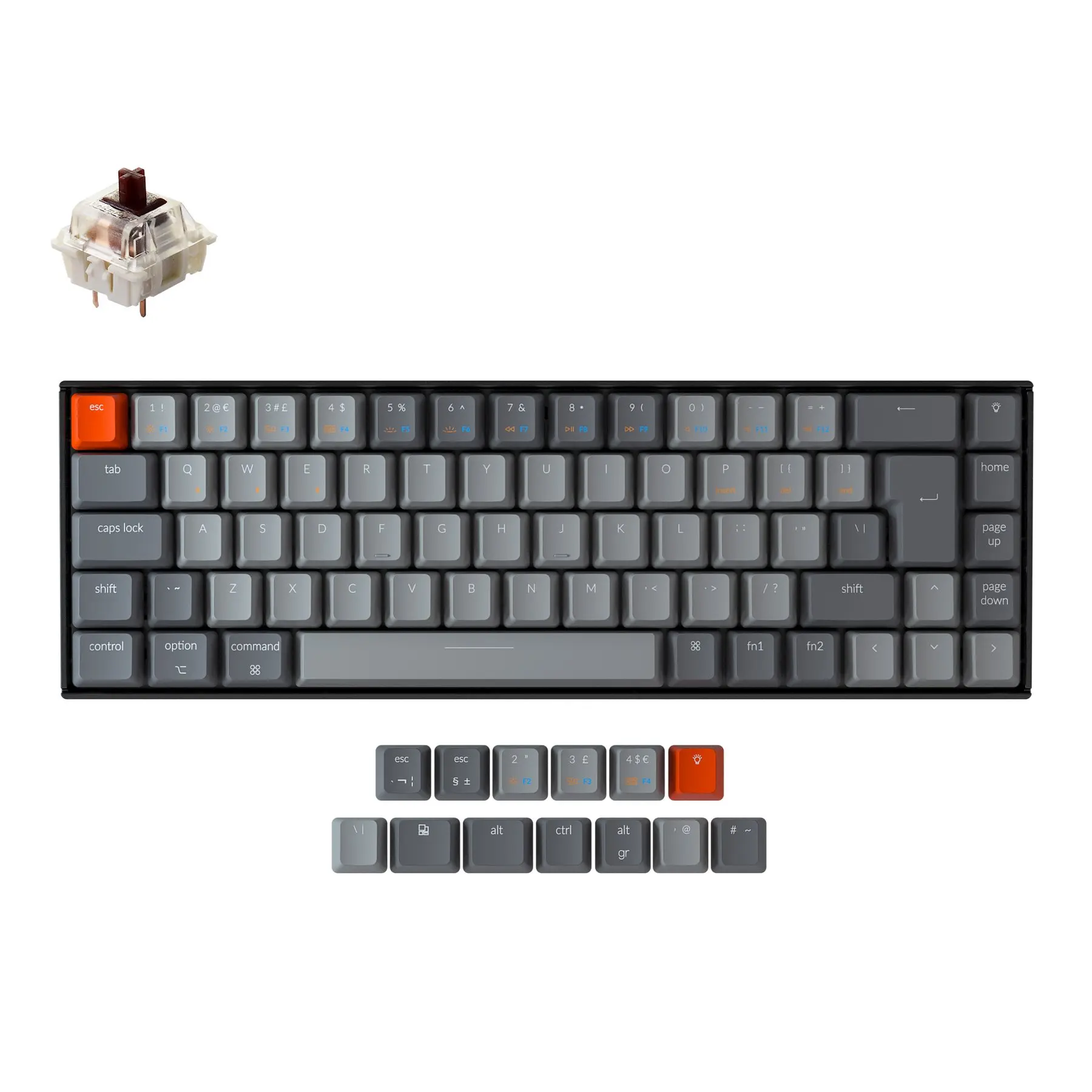 

Keychron K6 P UK Wireless Mechanical Keyboard (UK ISO Layout) W/ RGB Backlight Gateron Machanical Switch