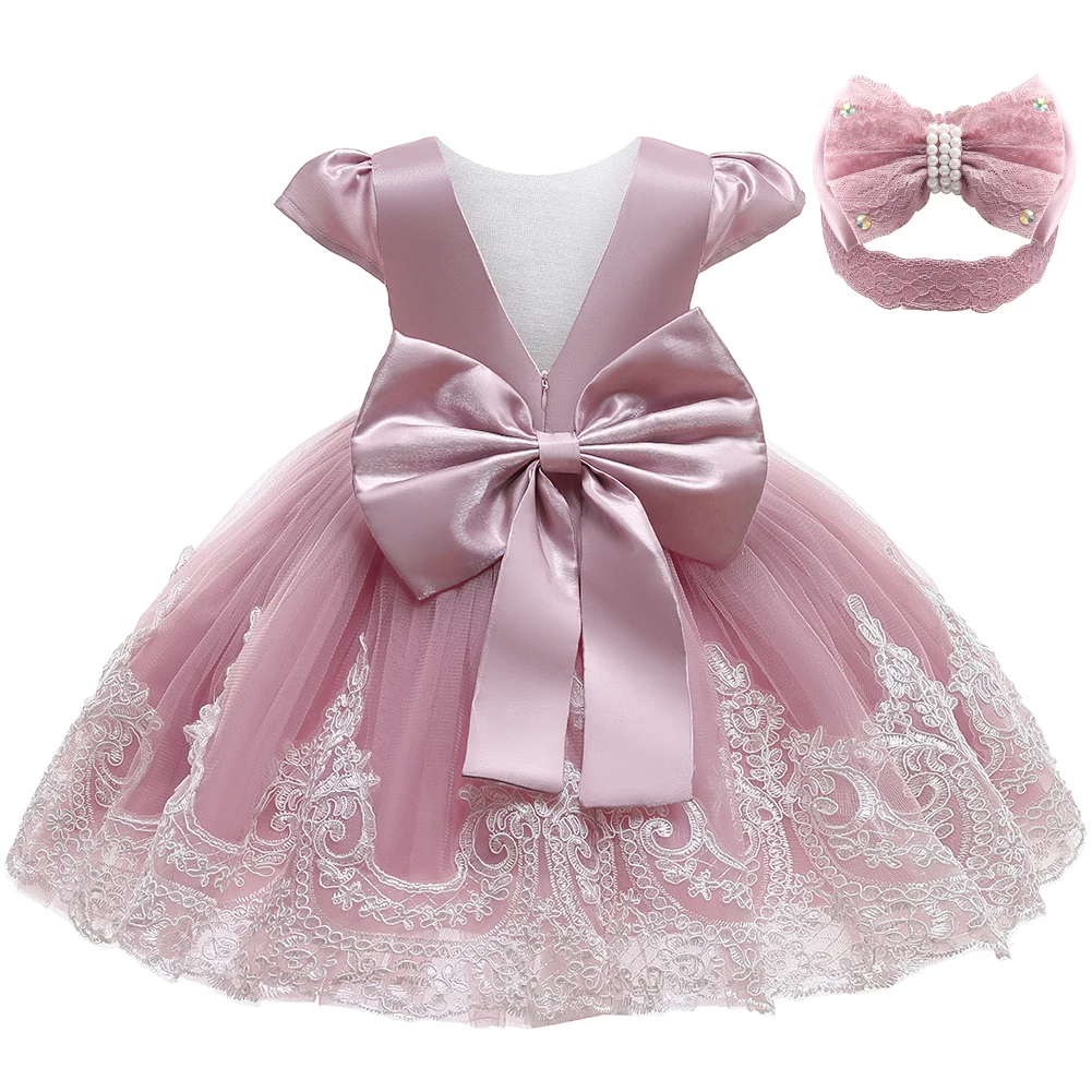 LZH Newborn Clothes Baby Girls Dress Infant Christening Gowns Wedding Dress for Baby 1st Birthday Party Green Christmas Dress