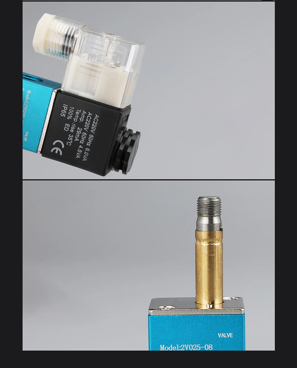 Электромагнитный клапан Air Solenoid Valves 2V025-08 2 Position 2 Port 1/4\ Пневматика — деталь 2