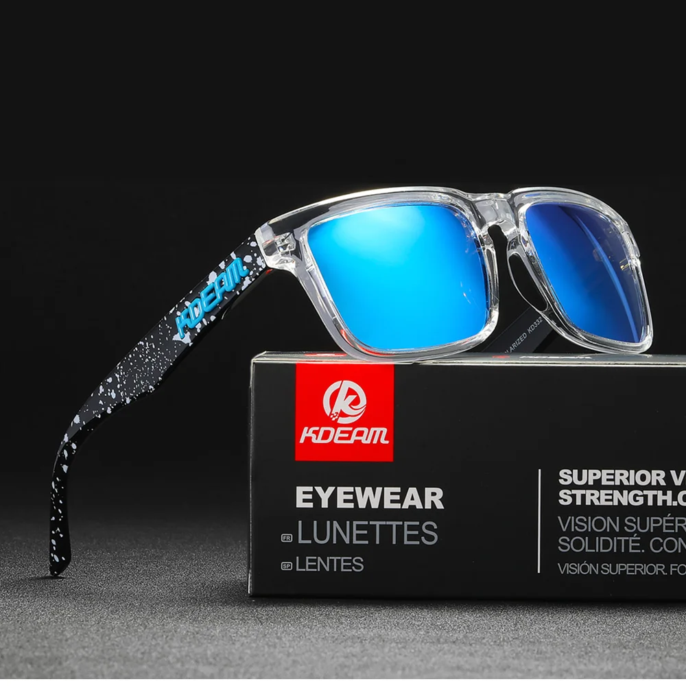 KDEAM Marke Neue 3D Logo Quadrat Polarisierte Sonnenbrille Vacationing Fahren Sonnenbrille Echt Beschichtung Linse KD332 – Detail 39