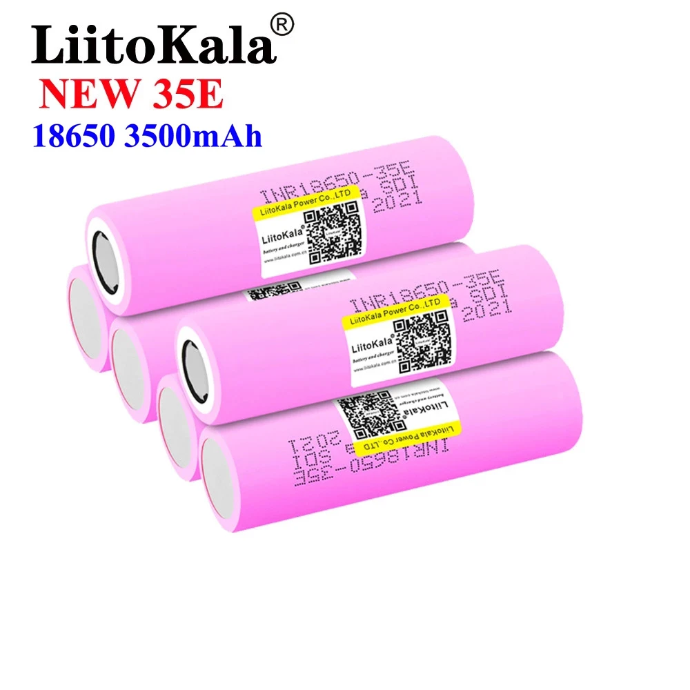 Liitokala بطارية 18650 3500mAh 13A التفريغ INR18650 35E INR18650-35E ليثيوم أيون 3.7v بطارية قابلة للشحن