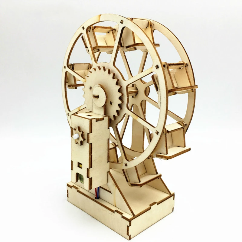 3D DIY Elektrische Handwerk Riesenrad Puzzle Spiel Holz Modell Gebäude Kits Wissenschaft Pädagogisches Spielzeug Für Kinder Kinder Erwachsene Geschenk