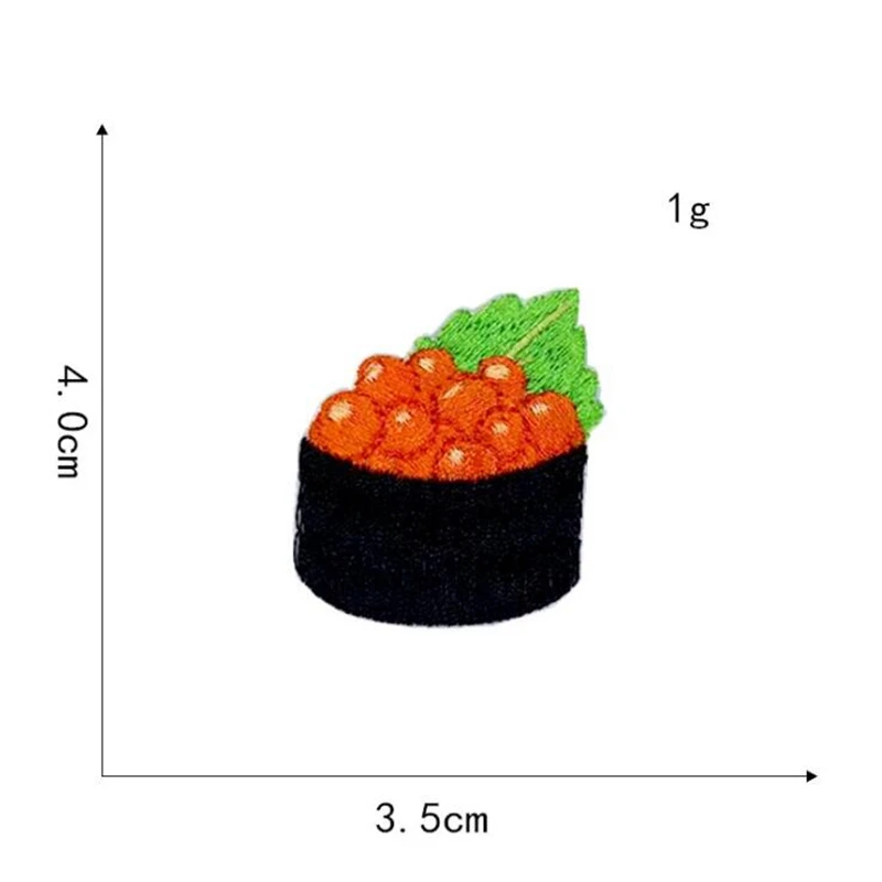 10 sztuk DIY kreskówka japonia styl nowe zdobienie naszywki haftowane chleb Sushi ryby naklejki żelazko na szycie ubrań aplikacje