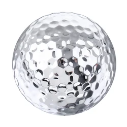 Pelota de Golf elástica, pelotas deportivas de ejercicio, accesorios de Golf, plateado