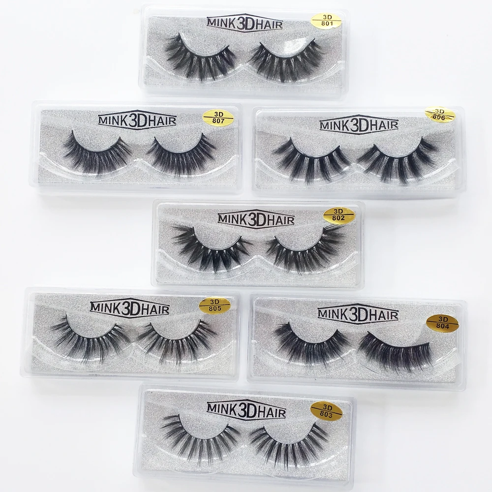 10 Pairs 3D Mink Lashes Vendors Natural False Eyelashes Makeup Eye Lashes Fake Eyelashes Bulk