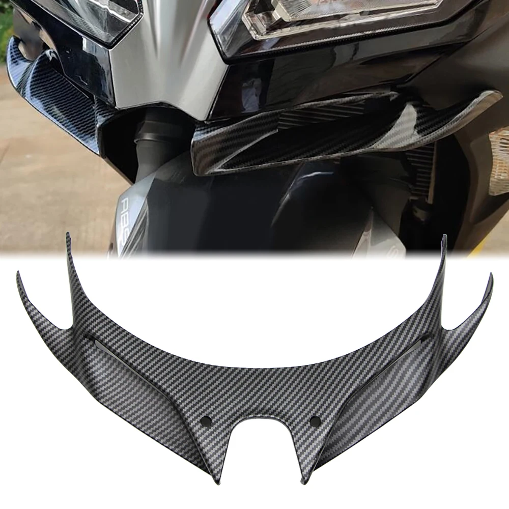 

Fairing Aerodynamic Winglets Front Cover for Kawasaki Ninja 250 400 2018 2019 2020 Carbon Fiber Style Motorcycle