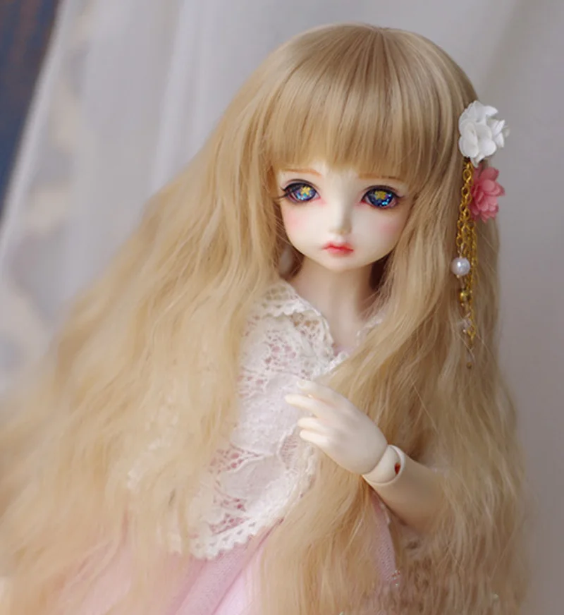 1/3 1/4 1/6 1/8 Bjd Pruik Hoge Temperatuur Krullend Fiber Haar Msd Sd Yosd Voor Bjd Pop Pruik